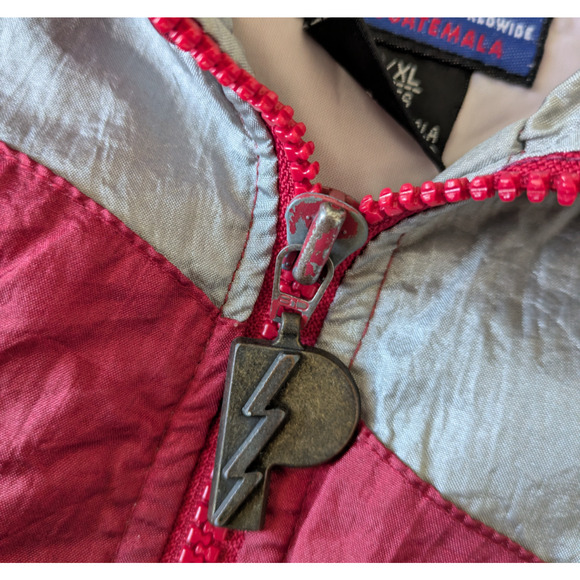 Vintage Pro Player Alabama Crimson Tide Windbreaker Jacket XL NCAA Football 90s - Picture 10 of 10